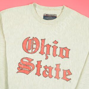Vintage Champion Ohio State Buckeyes Sweatshirt Mens M Gray Reverse Weave Script